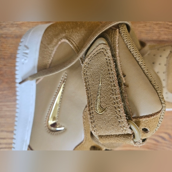 NWT Nike Air Force 1 Mid 07 Lv8 Muted Bronze / Metallic Gold - Picture 8 of 15